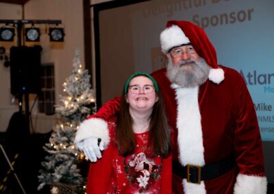Young lady with Santa